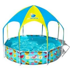 BESTWAY DEUTSCHLAND GMBH Ø 2,44 M Piscine Pour Enfants Dia. 2,44 M Avec Protection Solaire Contre Les UV