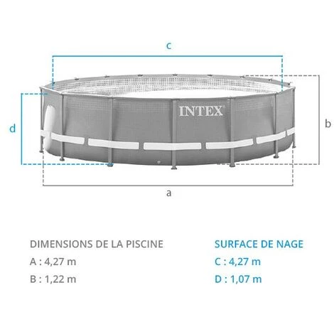 Piscine Tubulaire Ultra Frame XTR - Ronde - Ø 4,27 M X 1,22 M De Intex 4 Piscine Tubulaire Ultra Frame XTR - Ronde - Ø 4,27 M X 1,22 M De Intex – Image 2