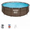 Piscine Hors Sol Ronde Steel Pro Bestway - Décor Rotin Tressé Brun - Diamètre 366 Cm - Hauteur 100 Cm 1 Piscine Hors Sol Ronde Steel Pro Bestway - Décor Rotin Tressé Brun - Diamètre 366 Cm - Hauteur 100 Cm -Piscine Soldes Boutique 18048558 1