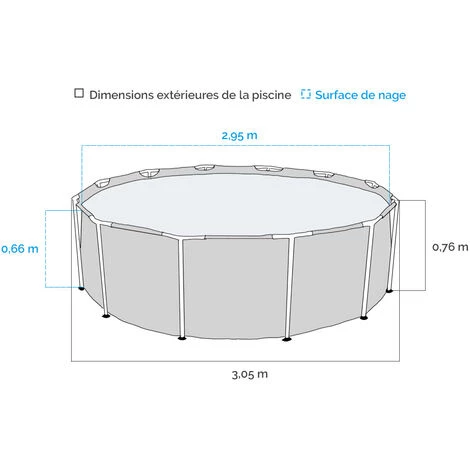 Piscine Tubulaire Bestway Ronde Steel Pro 3,05 X 0,76 M 4 Piscine Tubulaire Bestway Ronde Steel Pro 3,05 X 0,76 M – Image 2