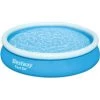Bestway Piscine Ronde Fast Set 366 X 76 Cm Piscine Jardin Extérieur Enfant Robuste Autoportante Gonflable