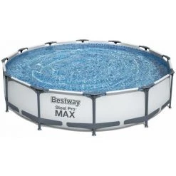 BESTWAY Bestwax Piscine Tubulaire Steel Pro MAX 366 X 76 Cm Pompe Et Cartouche De Filtration
