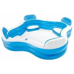 INTEX Piscine Gonflable Avec 4 Sieges Pour Enfant Et Famille - 2,29x2,29x0,66m -Piscine Soldes Boutique 18640836 2