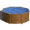 Gré Piscine Ronde Acier Gre Mauritius Imitation Bois - Ø 3,50 X 1,32 M -Piscine Soldes Boutique 18652931 1