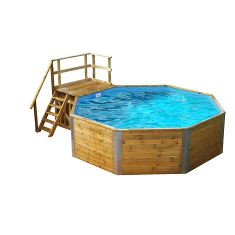 Piscine De Luxe WEKA, En Bois Massif De 11,4 M3, Inclus Kit De Filtration/local/escalier Bois. - Naturel 5 Piscine De Luxe WEKA, En Bois Massif De 11,4 M3, Inclus Kit De Filtration/local/escalier Bois. - Naturel – Image 3