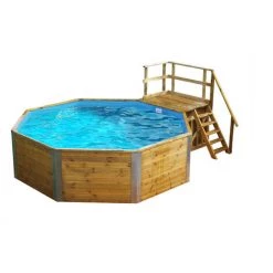 Piscine De Luxe WEKA, En Bois Massif De 18,2 M3, Inclus Kit De Filtration/local/escalier Bois. - Naturel -Piscine Soldes Boutique 18745949 2