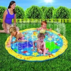 AUGIENB Sprinkler Pad Splash Play Mat 100 CM Gonflable Eau Piscine Jouet Enfants -Piscine Soldes Boutique 23141065 3