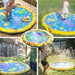 AUGIENB Sprinkler Pad Splash Play Mat 100 CM Gonflable Eau Piscine Jouet Enfants -Piscine Soldes Boutique 23141065 4