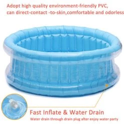 ZEBRAA Piscine Gonflable Bébé 130x45cm Jeu De L'eau Bleu 8 ZEBRAA Piscine Gonflable Bébé 130x45cm Jeu De L'eau Bleu -Piscine Soldes Boutique 23950812 3