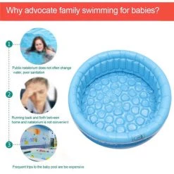 ZEBRAA Piscine Gonflable Bébé 130x45cm Jeu De L'eau Bleu 9 ZEBRAA Piscine Gonflable Bébé 130x45cm Jeu De L'eau Bleu -Piscine Soldes Boutique 23950812 4