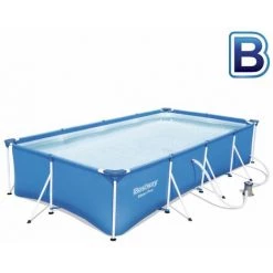 BESTWAY Piscine Tubulaire Rectangulaire Steel Pro Frame 3.00 X 2.01 X H.066 M