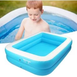 MERKMAK Piscine Gonflable Rectangulaire Piscine Gonflable Pour Enfants Epaisse Et Resistante A L Usure Adaptee Aux Adultes Et Aux Bebes 110 X 88 X 33cm -Piscine Soldes Boutique 27952135 4
