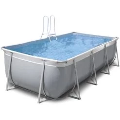 Piscine Hors-sol Rectangulaire New Plast 395x265 H125 Gris Blanc Avec Accessoires Futura 400 9 Piscine Hors-sol Rectangulaire New Plast 395x265 H125 Gris Blanc Avec Accessoires Futura 400 -Piscine Soldes Boutique 28012245 3