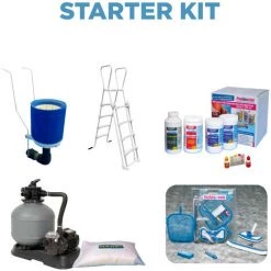 Piscine Hors Sol Rectangulaire 460x265 H125 New Plast Gris Blanc Complète Futura 460 -Piscine Soldes Boutique 28012251 4