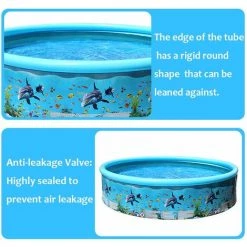 INSMA Piscine Gonflable Etang Rond Baignoire Adulte Enfant Jeux D'eau125x30cm -Piscine Soldes Boutique 28058386 3