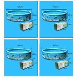 INSMA Piscine Gonflable Etang Rond Baignoire Adulte Enfant Jeux D'eau125x30cm -Piscine Soldes Boutique 28058386 4