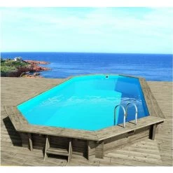HABITAT ET JARDIN Piscine Bois " Sevilla " - 8.57 X 4.57 X 1.45 M + Pompe à Chaleur - Puissance 6.1 KW -Piscine Soldes Boutique 28061274 3