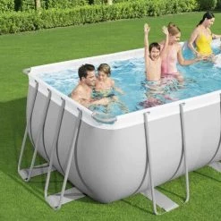 Piscine Tubulaire Hors Sol Vostok Grise Bestway. Rectangulaire Avec Accessoires 4x2 M -Piscine Soldes Boutique 28108613 4