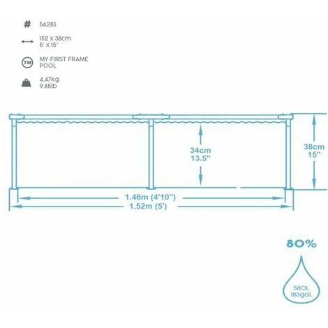 BESTWAY DEUTSCHLAND GMBH Ronde Ma Première Piscine- Ronde 152 X 38 Cm 5 BESTWAY DEUTSCHLAND GMBH Ronde Ma Première Piscine- Ronde 152 X 38 Cm – Image 3