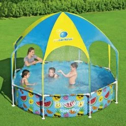 BESTWAY Piscine Tubulaire Hors Sol Tana Avec Parasol Et Brumisateur Intégré. Ronde Ø244x51cm - Bleu 8 BESTWAY Piscine Tubulaire Hors Sol Tana Avec Parasol Et Brumisateur Intégré. Ronde Ø244x51cm - Bleu -Piscine Soldes Boutique 28171320 2