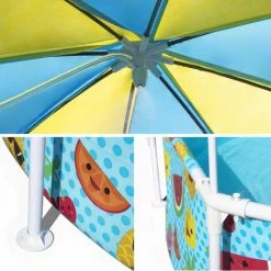 BESTWAY Piscine Tubulaire Hors Sol Tana Avec Parasol Et Brumisateur Intégré. Ronde Ø244x51cm - Bleu 9 BESTWAY Piscine Tubulaire Hors Sol Tana Avec Parasol Et Brumisateur Intégré. Ronde Ø244x51cm - Bleu -Piscine Soldes Boutique 28171320 3