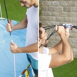 BESTWAY Piscine Tubulaire Hors Sol Tana Avec Parasol Et Brumisateur Intégré. Ronde Ø244x51cm - Bleu 10 BESTWAY Piscine Tubulaire Hors Sol Tana Avec Parasol Et Brumisateur Intégré. Ronde Ø244x51cm - Bleu -Piscine Soldes Boutique 28171320 4