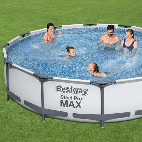 Piscine Tubulaire BESTWAY - Opalite Blanche - Piscine Ronde Ø3.6m Avec Pompe - Blanc 5 Piscine Tubulaire BESTWAY - Opalite Blanche - Piscine Ronde Ø3.6m Avec Pompe - Blanc – Image 3