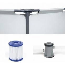 Piscine Tubulaire BESTWAY - Opalite Blanche - Piscine Ronde Ø3.6m Avec Pompe - Blanc 10 Piscine Tubulaire BESTWAY - Opalite Blanche - Piscine Ronde Ø3.6m Avec Pompe - Blanc -Piscine Soldes Boutique 28171322 4