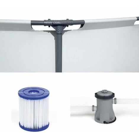 Piscine Tubulaire BESTWAY - Opalite Blanche - Piscine Ronde Ø3.6m Avec Pompe - Blanc 6 Piscine Tubulaire BESTWAY - Opalite Blanche - Piscine Ronde Ø3.6m Avec Pompe - Blanc – Image 4