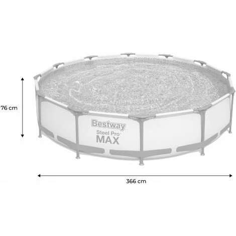 Piscine Tubulaire BESTWAY - Opalite Blanche - Piscine Ronde Ø3.6m Avec Pompe - Blanc 7 Piscine Tubulaire BESTWAY - Opalite Blanche - Piscine Ronde Ø3.6m Avec Pompe - Blanc – Image 5