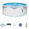 BESTWAY Piscine En Acier Hors Sol Hydrium Torrens . Ronde Blanche Avec Filtre à Sable. Tapis De Sol. Bâche Et échelle Ø3.6 M -Piscine Soldes Boutique 28187560 1