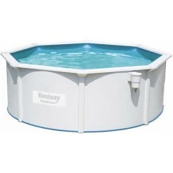 BESTWAY Piscine En Acier Hors Sol Hydrium Torrens . Ronde Blanche Avec Filtre à Sable. Tapis De Sol. Bâche Et échelle Ø3.6 M -Piscine Soldes Boutique 28187560 2