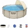 BESTWAY Piscine Tubulaire Hors Sol Volta Grise. Ronde 396x107cm Pompe De Filtration. Filtre à Cartouche. Une échelle De Sécurité. Une Bâche. Un Auvent Et Un Diffuseur - Gris 1 BESTWAY Piscine Tubulaire Hors Sol Volta Grise. Ronde 396x107cm Pompe De Filtration. Filtre à Cartouche. Une échelle De Sécurité. Une Bâche. Un Auvent Et Un Diffuseur - Gris -Piscine Soldes Boutique 28423823 1