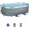Piscine Hors-sol Tubulaire Bestway Power Steel Oval 305x200x84 Cm Épurateur à Cartouche De 1 249 L/H