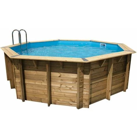 Piscine En Bois Octogonale Ubbink Océa 5,10 X 1,20 M - Liner Bleu - Bleu 2 Piscine En Bois Octogonale Ubbink Océa 5,10 X 1,20 M - Liner Bleu - Bleu