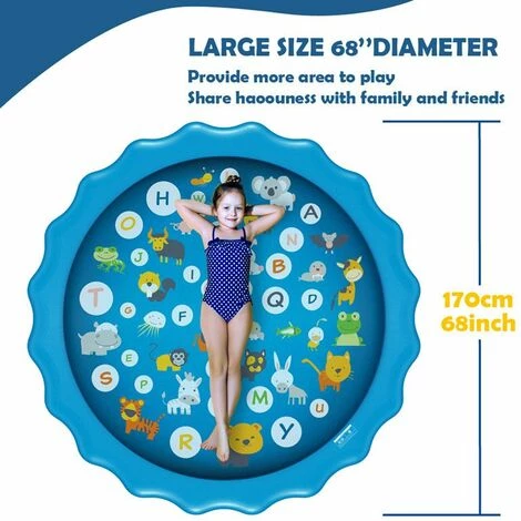 MAEREX 170*10CM Tapis Piscine Gonflable Play Mat Jouet Pour Enfants (Type C-170cm Lacy Splash Mat) 4 MAEREX 170*10CM Tapis Piscine Gonflable Play Mat Jouet Pour Enfants (Type C-170cm Lacy Splash Mat) – Image 2