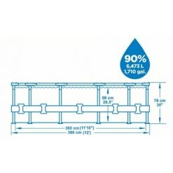 Piscine Hors-sol Tubulaire Bestway Steel Pro Max 366x76 Cm Épurateur à Cartouche De 1 249 L/H 8 Piscine Hors-sol Tubulaire Bestway Steel Pro Max 366x76 Cm Épurateur à Cartouche De 1 249 L/H -Piscine Soldes Boutique 30890831 2