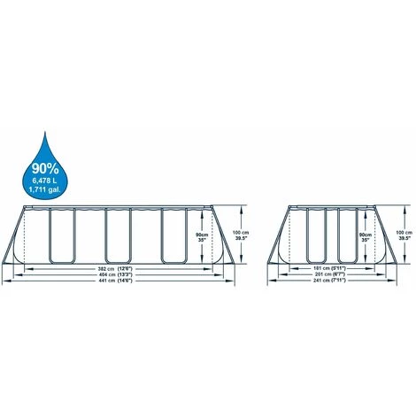 Piscine Hors-sol Tubulaire Bestway Power Steel Ratán 404x201x100 Cm Épurateur à Cartouche De 2 006 L/H Échelle 4 Piscine Hors-sol Tubulaire Bestway Power Steel Ratán 404x201x100 Cm Épurateur à Cartouche De 2 006 L/H Échelle – Image 2