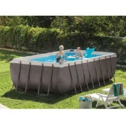 Kit Piscine Intex Ultra Rectangulaire 7,32 X 3,66 X 1,32m - Gris - Gris -Piscine Soldes Boutique 30916458 3