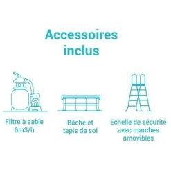 Kit Piscine Intex Ultra Rectangulaire 7,32 X 3,66 X 1,32m - Gris - Gris -Piscine Soldes Boutique 30916458 5