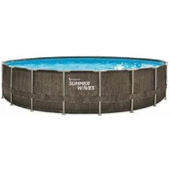 SUMMERWAVES Piscine Tubulaire Aspect Tréssé Ø6,10 X1,22cm Summer Waves