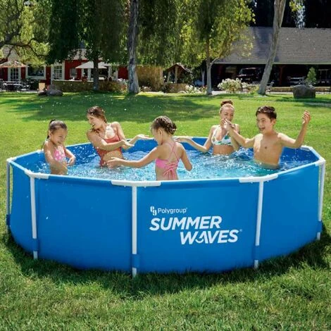 SUMMERWAVES Piscine Tubulaire Ronde Ø3,05x0,76m Summer Waves Avec Pompe 4 SUMMERWAVES Piscine Tubulaire Ronde Ø3,05x0,76m Summer Waves Avec Pompe – Image 2