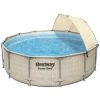 Kit Piscine Tubulaire Bestway POWER STEEL FRAME POOL Ronde Ø396 X 107cm Avec Auvent -Piscine Soldes Boutique 31653940 1