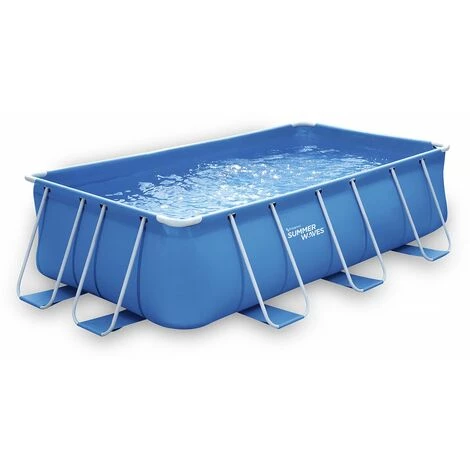 HABITAT & JARDIN Piscine Tubulaire Rectangulaire Bleue - LUDO 1 - 4 X 2 X 1 M - Filtration à Cartouche 6 HABITAT & JARDIN Piscine Tubulaire Rectangulaire Bleue - LUDO 1 - 4 X 2 X 1 M - Filtration à Cartouche – Image 4