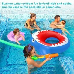 MERKMAK Piscine Gonflable De Lit Flottant De Requin Pour Enfants Et Adultes, Anneau De Natation Geant, Jouet D Eau Exterieur D Ete 9 MERKMAK Piscine Gonflable De Lit Flottant De Requin Pour Enfants Et Adultes, Anneau De Natation Geant, Jouet D Eau Exterieur D Ete -Piscine Soldes Boutique 32389913 3