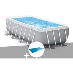 Kit Piscine Tubulaire Intex Prism Frame Rectangulaire 4,00 X 2,00 X 1,22 M + Bâche à Bulles