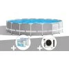 Kit Piscine Tubulaire Intex Prism Frame Ronde 5,49 X 1,22 M + 6 Cartouches De Filtration + Pompe à Chaleur