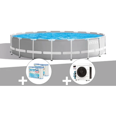 Kit Piscine Tubulaire Intex Prism Frame Ronde 5,49 X 1,22 M + 6 Cartouches De Filtration + Pompe à Chaleur 3 Kit Piscine Tubulaire Intex Prism Frame Ronde 5,49 X 1,22 M + 6 Cartouches De Filtration + Pompe à Chaleur