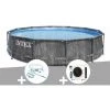 Kit Piscine Tubulaire Intex Baltik Ronde 5,49 X 1,22 M + Kit D'entretien + Pompe à Chaleur - Gris -Piscine Soldes Boutique 33299653 1