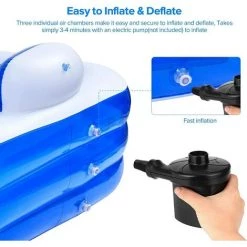 BARES Piscine Gonflable - Rectangulaire Épaissi Piscine Gonflable, Pleine Grandeur Pour Enfants Et Adultes, Pour La Famille, Jardin, Extérieur, Arrière-Cour -Piscine Soldes Boutique 33540682 4